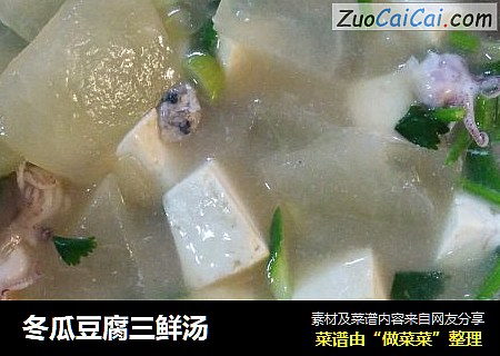 冬瓜豆腐三鲜汤