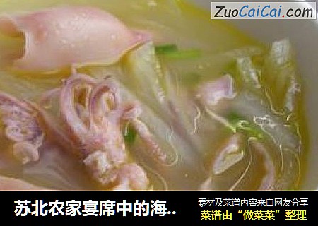 苏北农家宴席中的海鲜菜------------萝卜乌贼汤