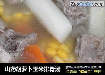 山藥胡蘿蔔玉米排骨湯封面圖