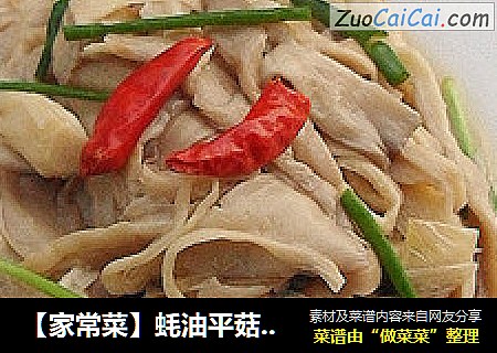 【家常菜】蚝油平菇 （5分鍾快手菜）封面圖