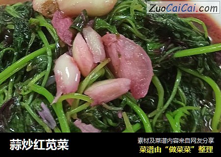 蒜炒紅苋菜封面圖