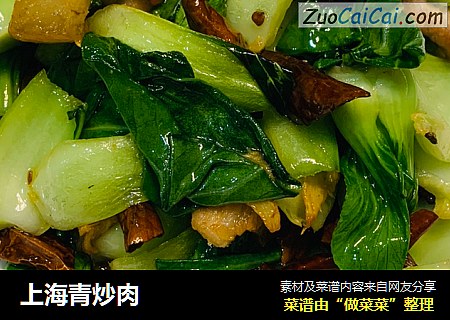 上海青炒肉杨丽的家常菜谱版