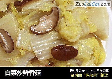 白菜炒鮮香菇封面圖