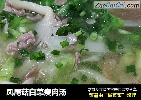 凤尾菇白菜瘦肉汤