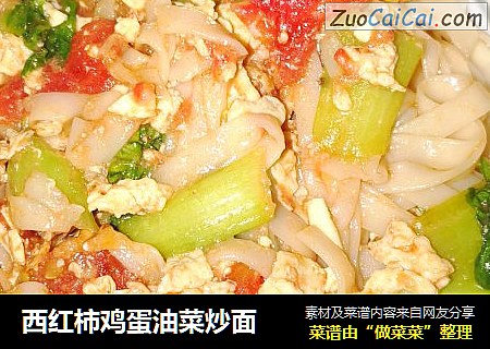 西紅柿雞蛋油菜炒面封面圖