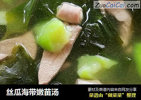 丝瓜海带嫩苗汤