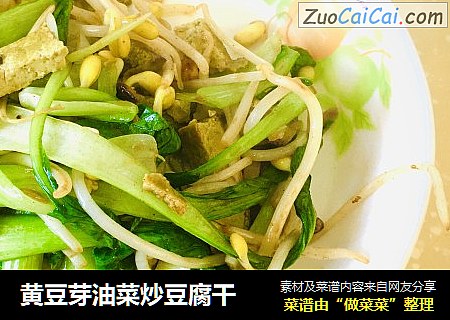 黃豆芽油菜炒豆腐幹封面圖