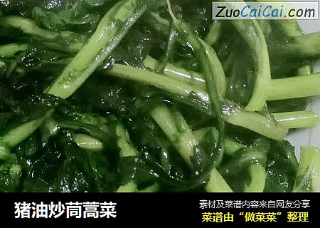 猪油炒茼蒿菜