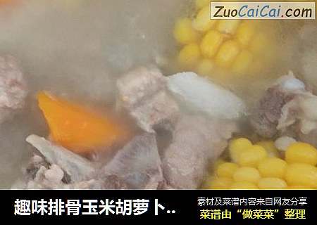 趣味排骨玉米胡萝卜淮山汤