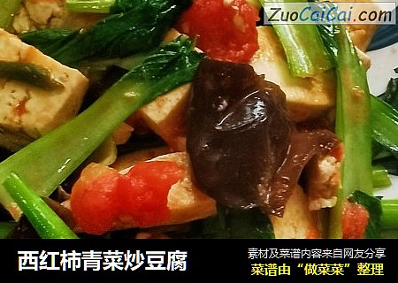 西红柿青菜炒豆腐