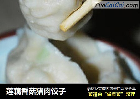 莲藕香菇猪肉饺子