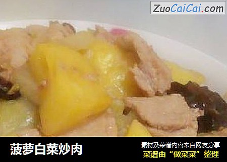 菠蘿白菜炒肉封面圖
