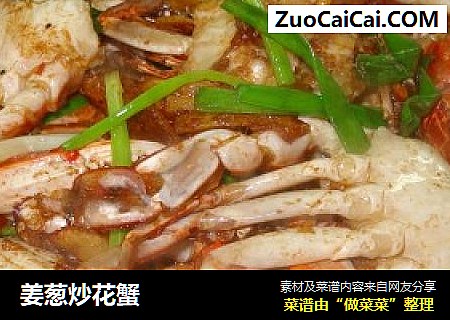 姜葱炒花蟹