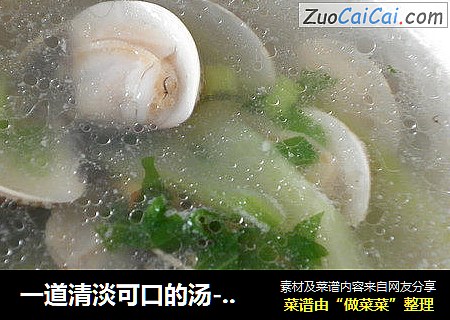 一道清淡可口的湯-----青瓜蛤蜊湯封面圖