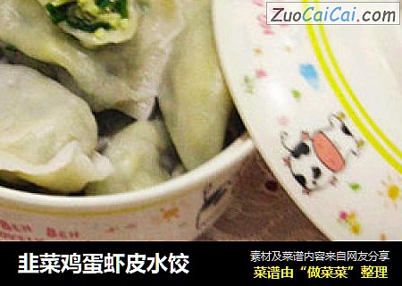 韭菜鸡蛋虾皮水饺