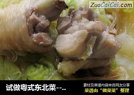 試做粵式東北菜---白菜粉條炖雞封面圖