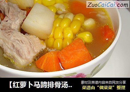 【紅蘿蔔馬蹄排骨湯】-----從小喝到大的例湯封面圖