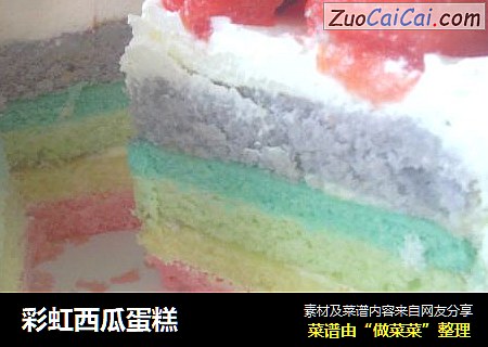 彩虹西瓜蛋糕封面圖